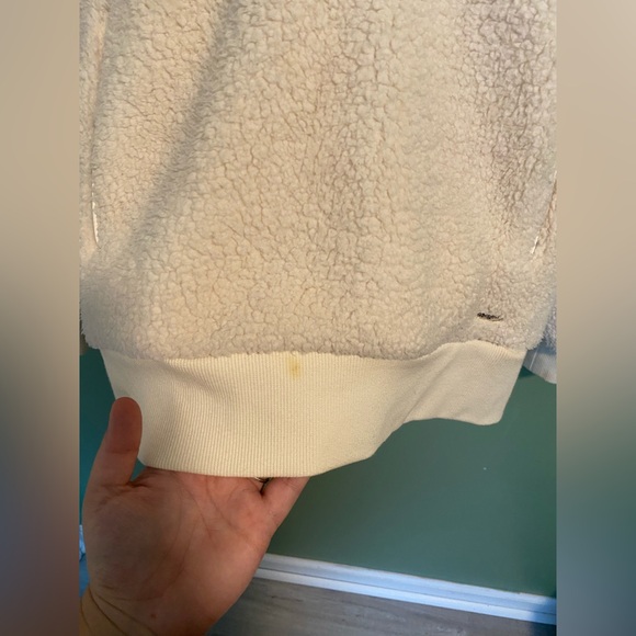 Calvin Klein Off-White Sherpa Cowl Sweater - Picture 5 of 5